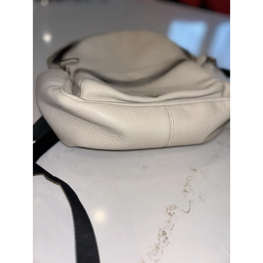 COACH Charlie Backpack Pebble Leather White Unisex Genuine Leather Bag 13x11x4 - Picture 12 of 16